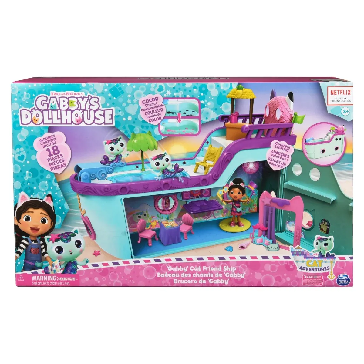 Set de joaca cu figurine, Gabbys Dollhouse, Nava de croaziera, 6068572