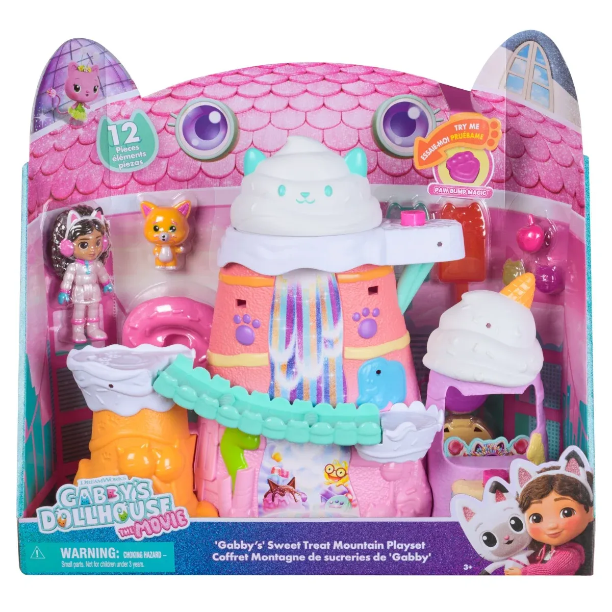 Set de joaca cu figurine, Gabbys Dollhouse, Sweet Treat Mountain, 6074119