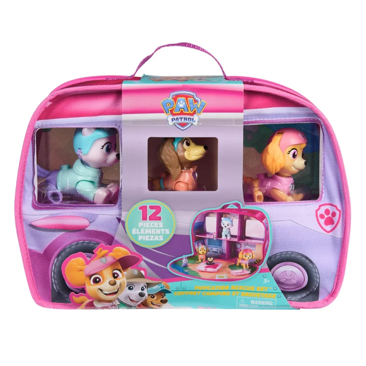 Set de joaca cu figurine, Paw Patrol, Skyes World Rescue Camper, 6074035