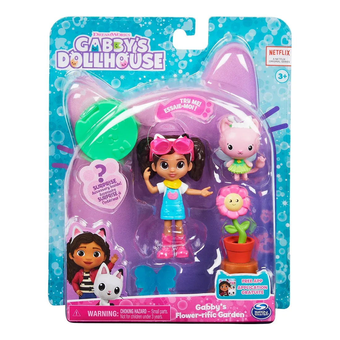 Set de joaca cu figurine si accesorii, Gabby's Dollhouse, Flower-rific Garden