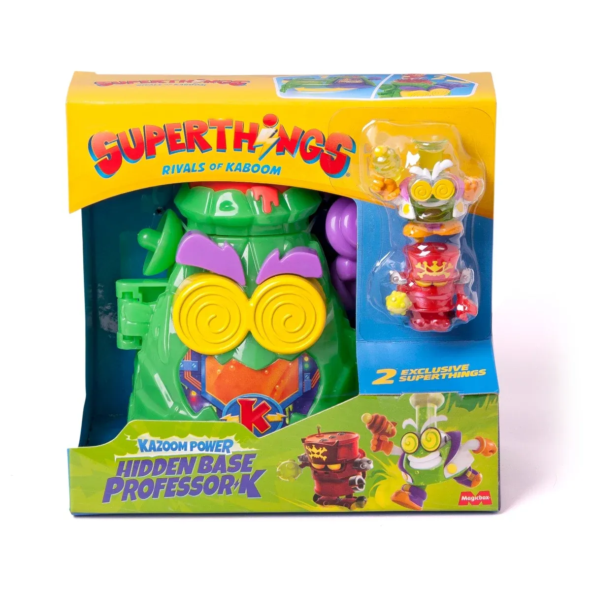 Set de joaca cu figurine Superthings, Kazoom Power, Baza ascunsa Profesor K