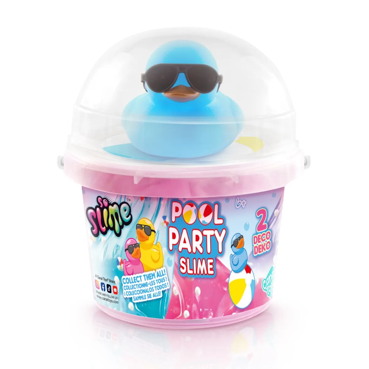 Set de joaca cu slime, Craze Sensations, Duck Pool Party, Albastru