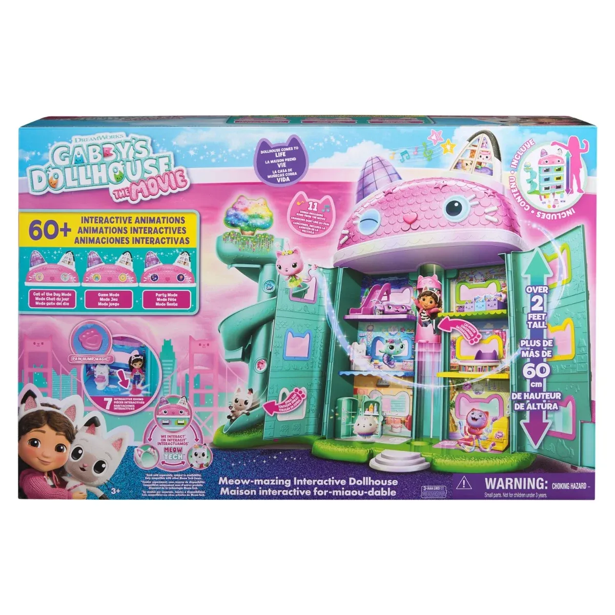 Set de joaca, Gabbys Dollhouse, Casuta interactiva Meow-mazing, 6074339