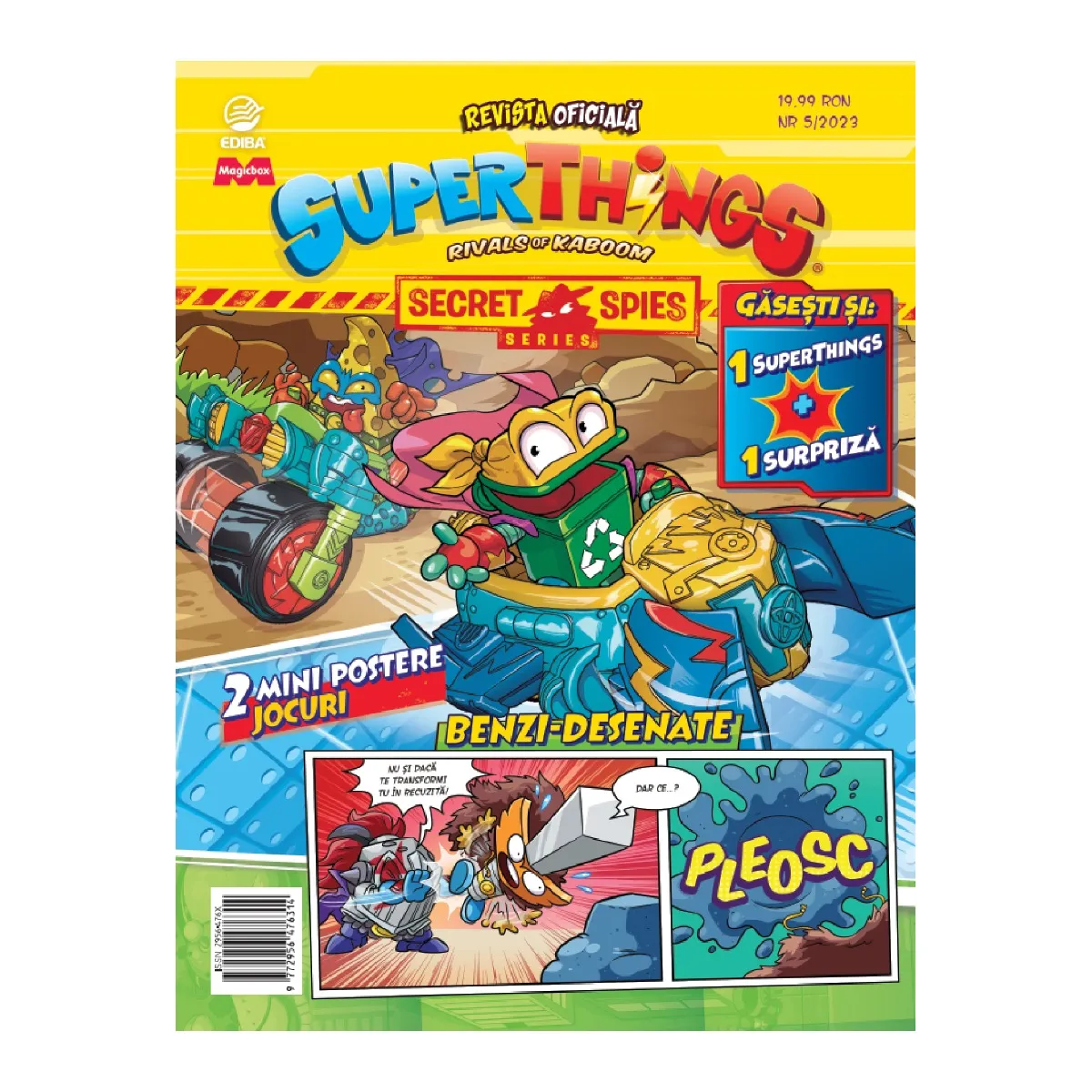 Set figurina si revista, Superthings, Secret Spies, Nr. 5