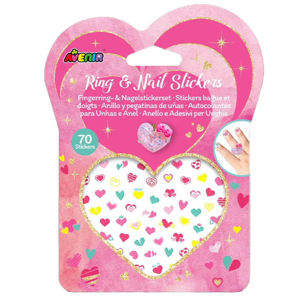 Set inel si stickere pentru unghii, Avenir, Fancy Me