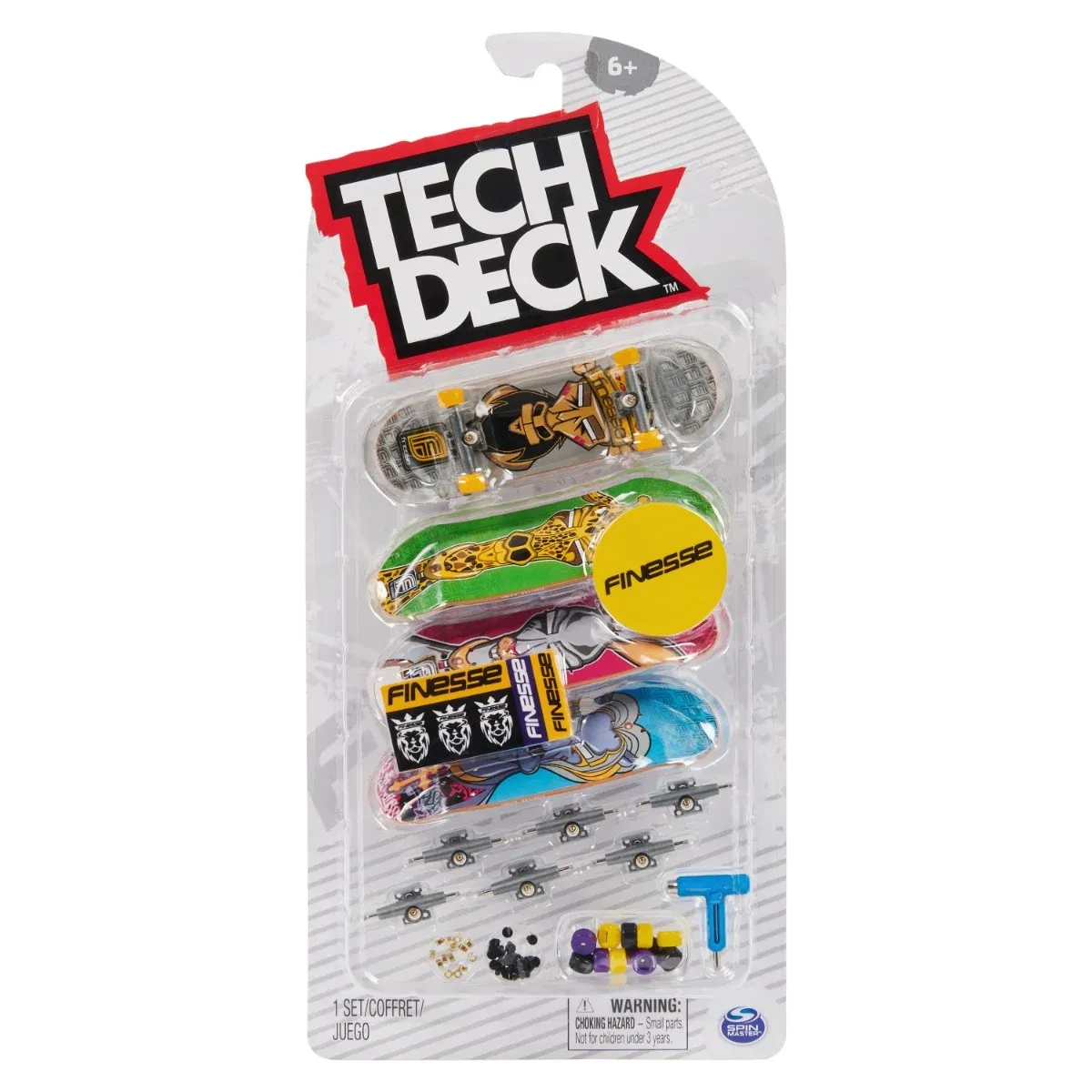 Set mini placa skateboard Tech Deck, 4 buc, Finesse, 20140759