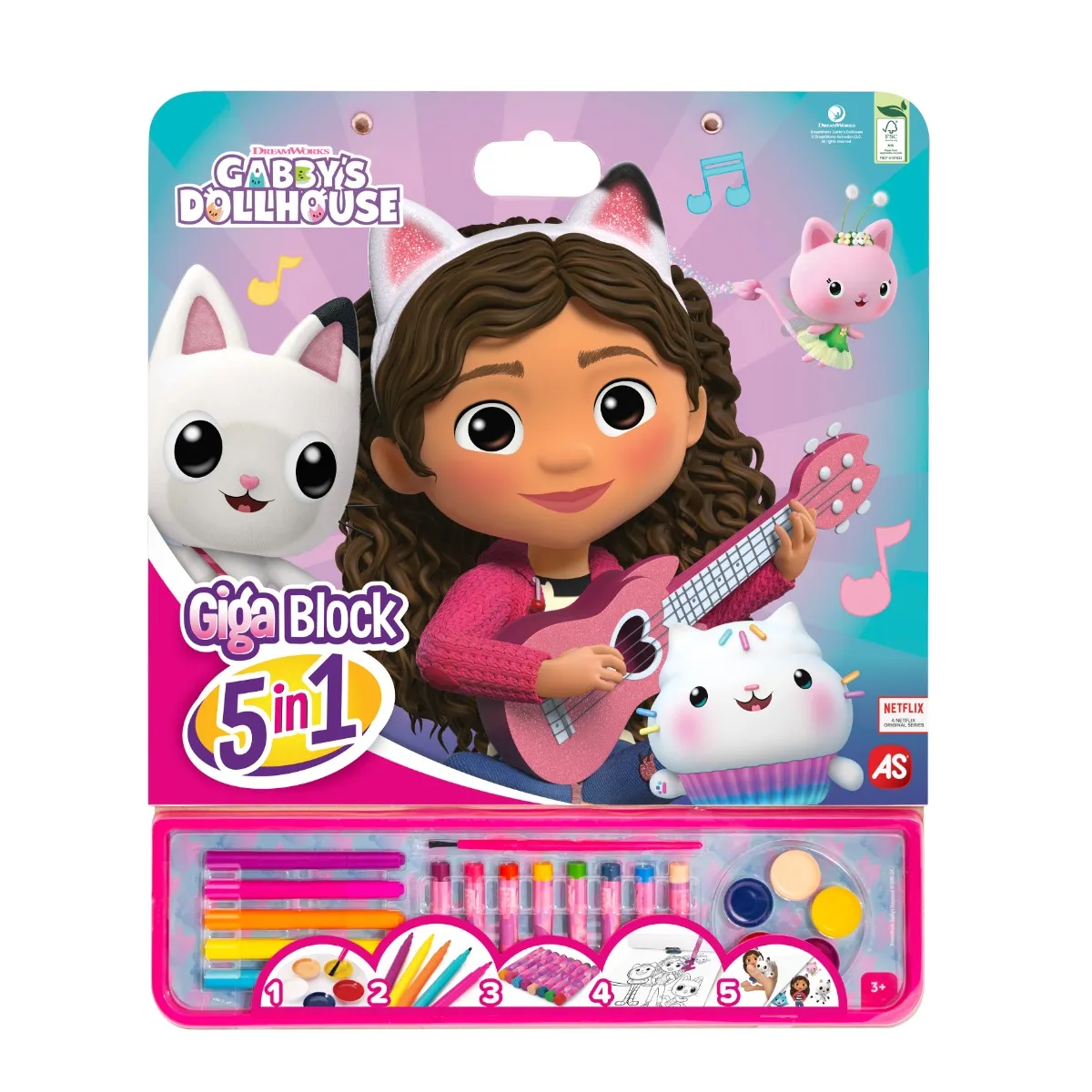 Set pentru desen, Gabbys Dollhouse, Giga Block 5 In 1