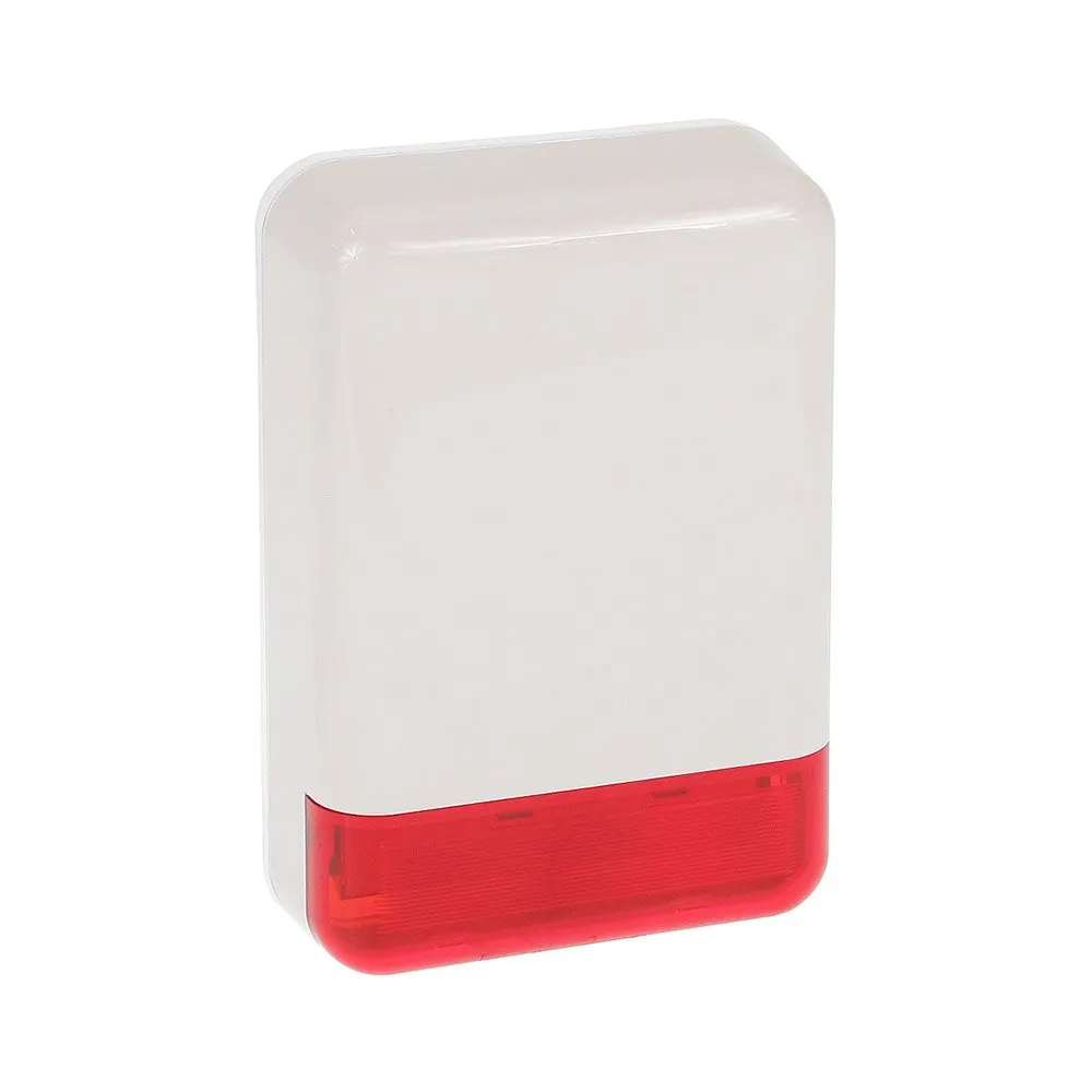 Sirena stroboscopica de exterior Satel SPLZ-1011 R, sirena, 120 dB, LED, tamper, baterie 1.3 Ah, rosie