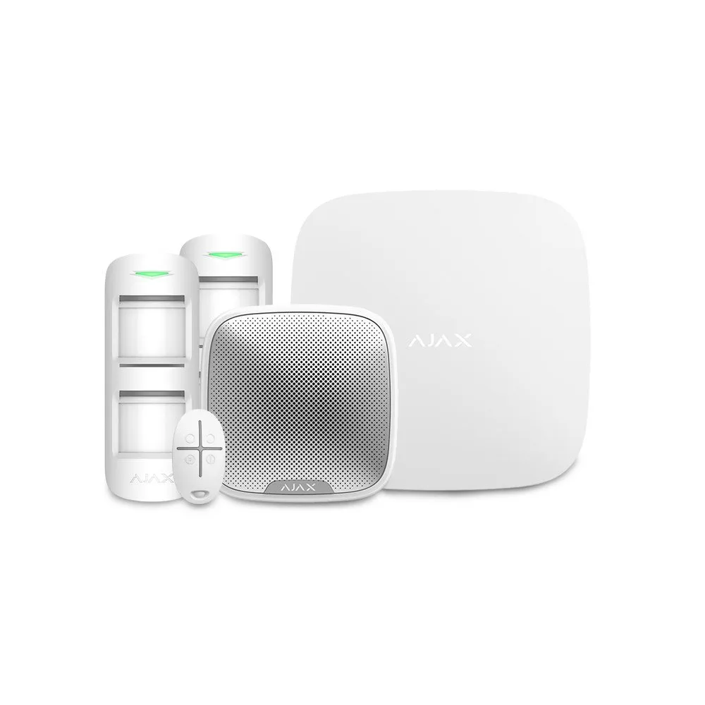 Sistem de alarma exterior wireless Ajax Outdoor Security, 15 m, 90 grade, pet immunity, antimasking, 868 MHz, 4 butoane, buton de panica, 113 dB