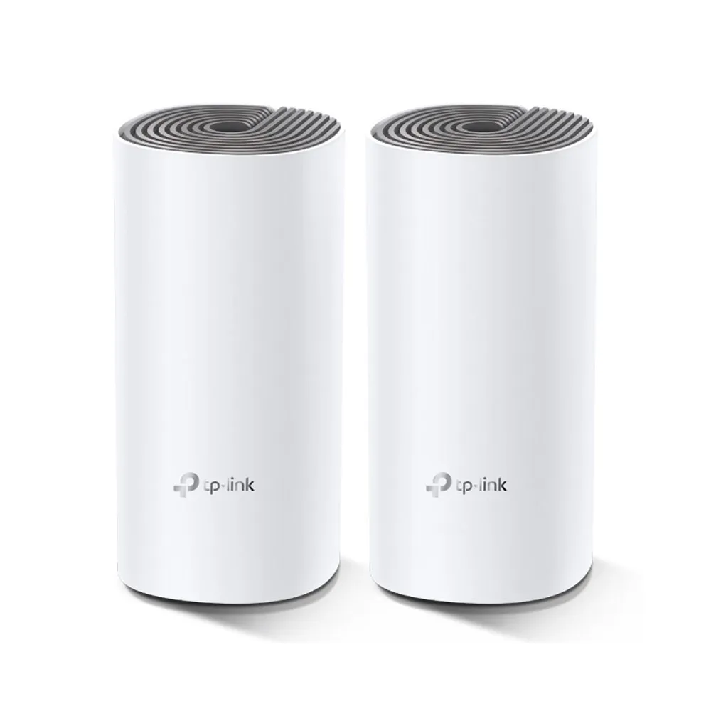 Sistem Mesh Dual Band TP-Link DECO E4 (2-PACK), 2 porturi, 2.4/5.0 GHz, 260 m, 300/867 Mbps