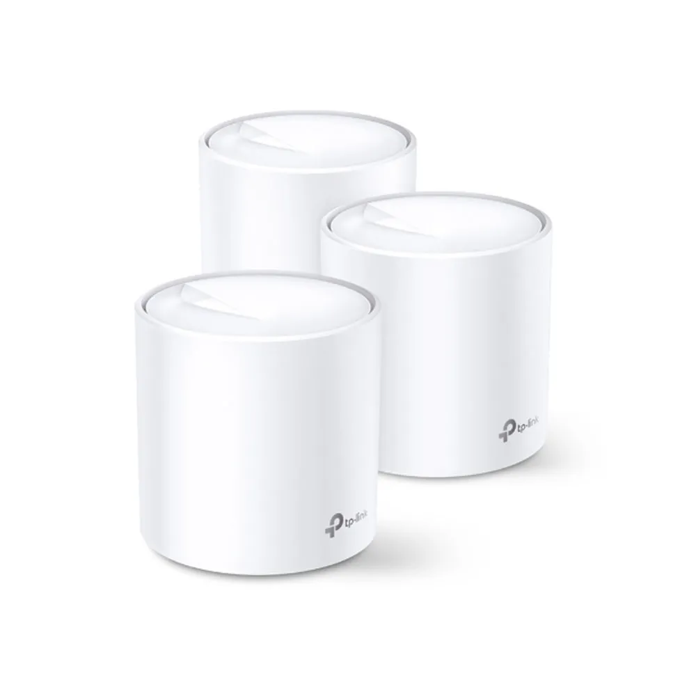Sistem Mesh Gigabit Dual Band TP-Link DECO X20 (3-PACK), 2 porturi, 2.4/5.0 GHz, 538 m, 1775 Mbps