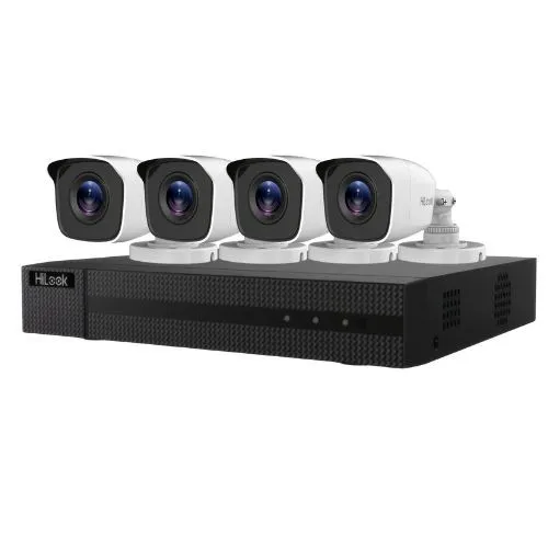 Sistem supraveghere Full HD Hilook, 4 camere 2MP, IR 20m, IP66, DVR 4 canale, 2MP, HDTVI, Detectie miscare