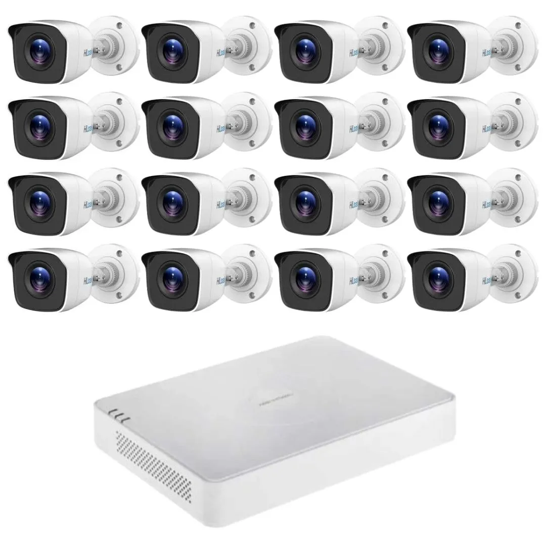 Sistem supraveghere Hilook, 16 camere 2MP, Vizualizare pe mobil, Infrarosu 20m, Cautare inteligenta, DVR 16 canale 2MP