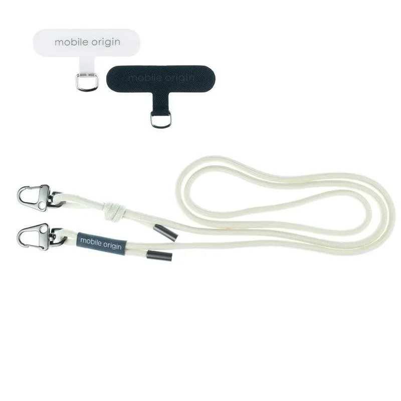 Snur pentru carcase Mobile Origin Lanyard Rope, 6 mm, Ajustabil 82-163cm, Alb