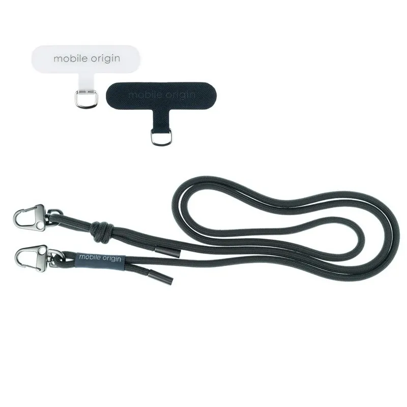 Snur pentru carcase Mobile Origin Lanyard Rope, 6 mm, Ajustabil 82-163cm, Negru
