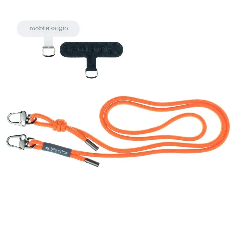 Snur pentru carcase Mobile Origin Lanyard Rope, 6 mm, Ajustabil 82-163cm, Portocaliu