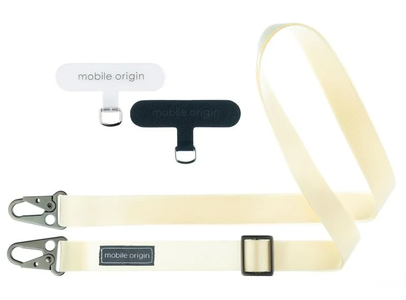 Snur pentru carcase Mobile Origin Lanyard Tape, 25 mm, Ajustabil 84-165cm, Alb