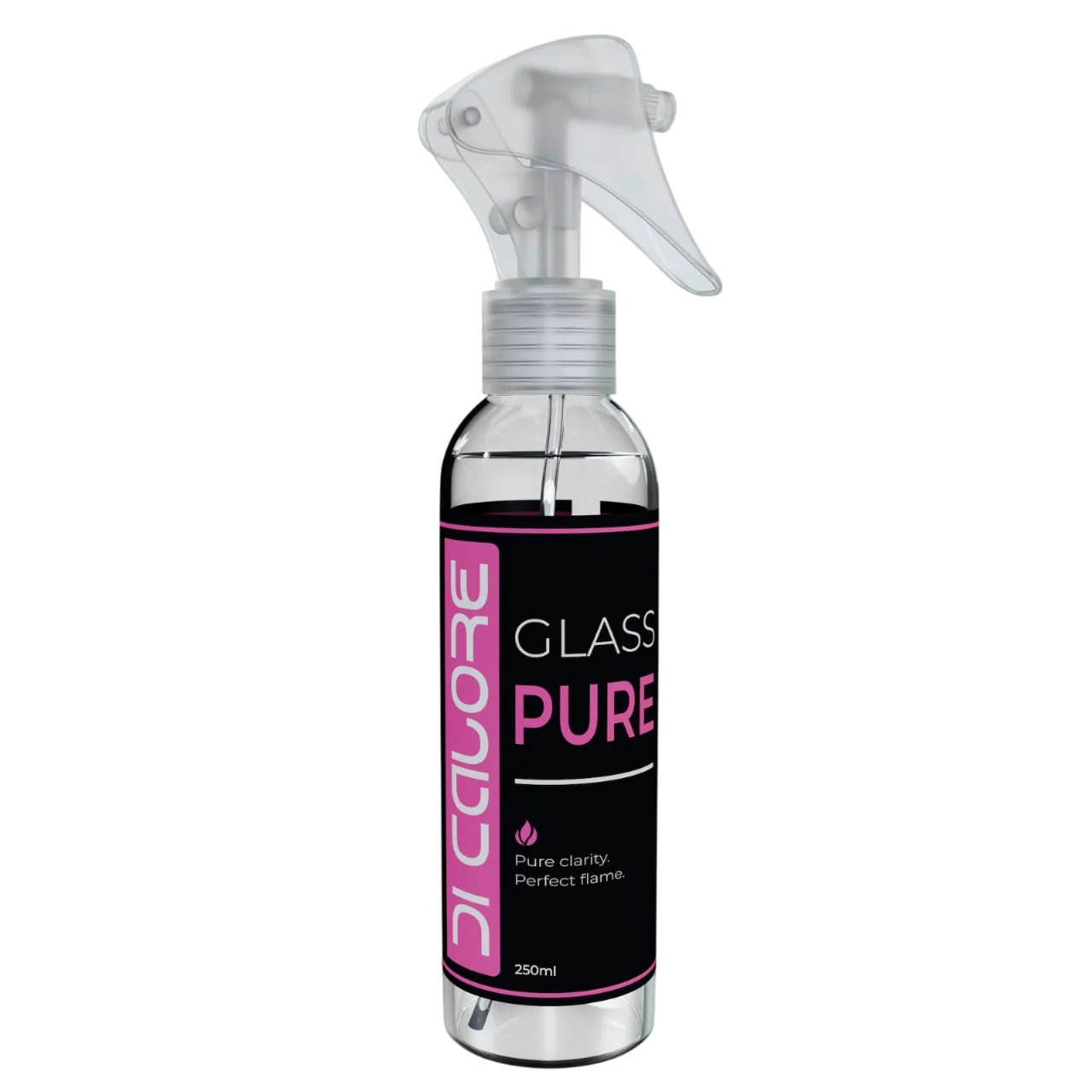Solutie profesionala de curatare a sticlei de pe șeminee, sobe, cuptoare, Di Calore Glass PURE 250ml