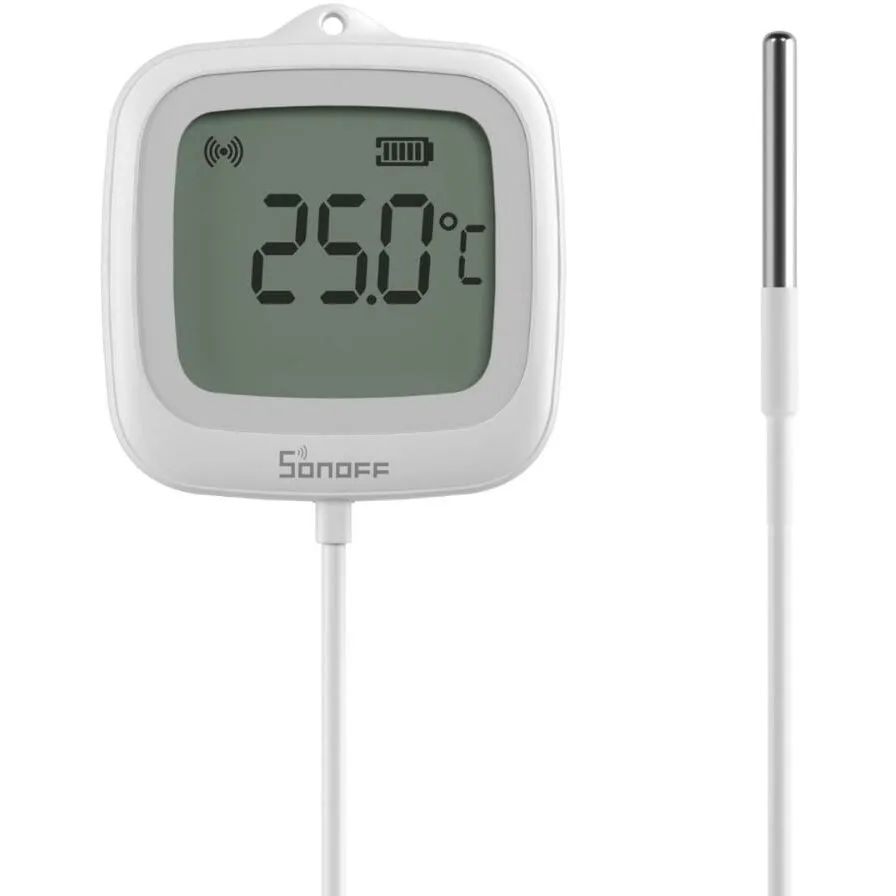 SONOFF Senzor inteligent Sonoff SNZB-02LD, Zigbee 3.0 , pentru  temperatura, umiditate si lumina, Alb