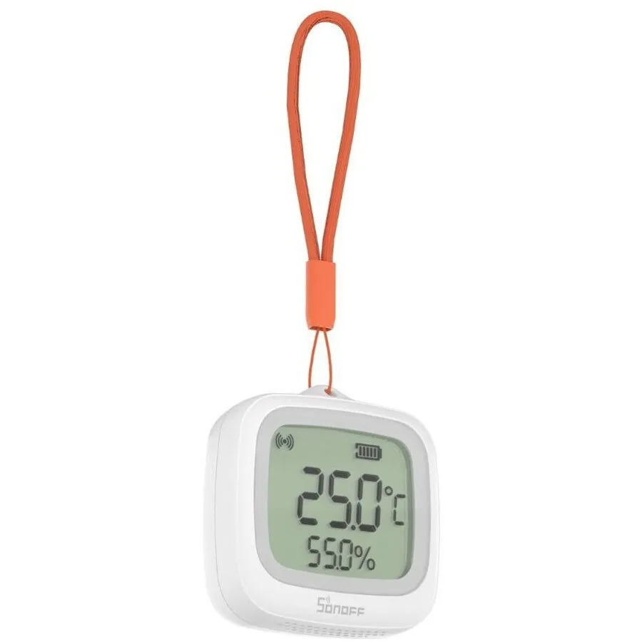 SONOFF Senzor Temperatura si Umiditate SONOFF SNZB-02WD, Zigbee 3.0, IP65, cu Display LCD