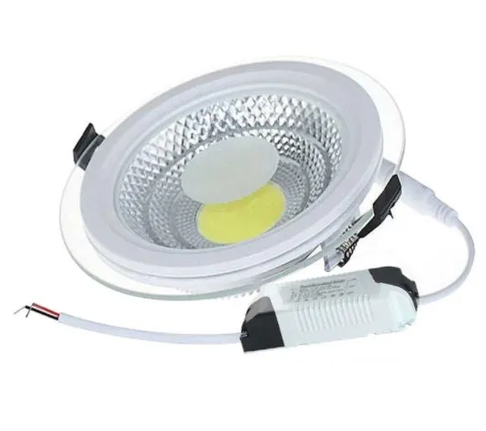 Spot Led COB 5W incastrabil tavan Fals si rigips cu margine de sticla