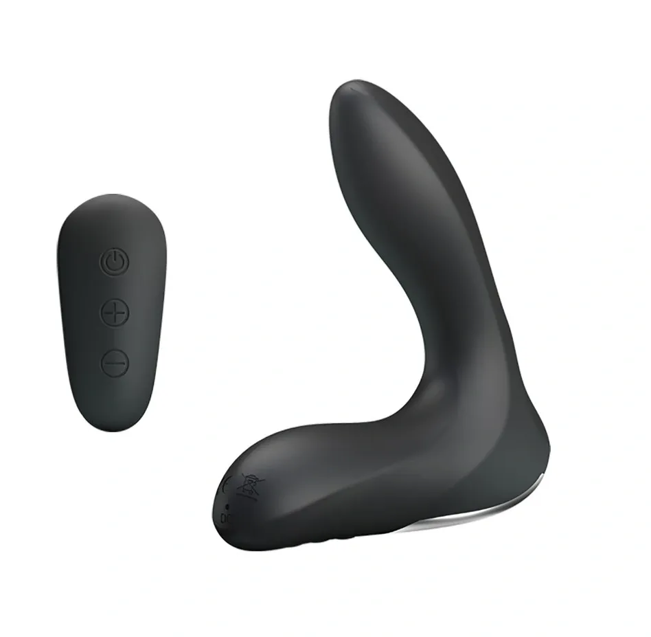 Stimulator Prostata Gonflabil, Remote Control, 12 Moduri Vibratii, Silicon, USB, Negru
