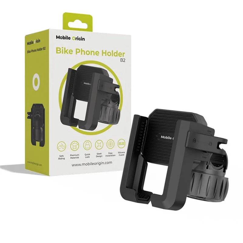Suport universal bicicleta Mobile Origin B2, Rotire 360 grade, Negru