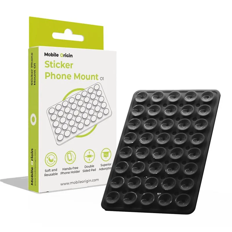 Suport universal telefon Mobile Origin Sticker Mount O1, Black