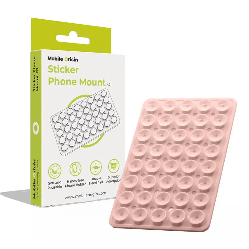 Suport universal telefon Mobile Origin Sticker Mount O1, Light Pink