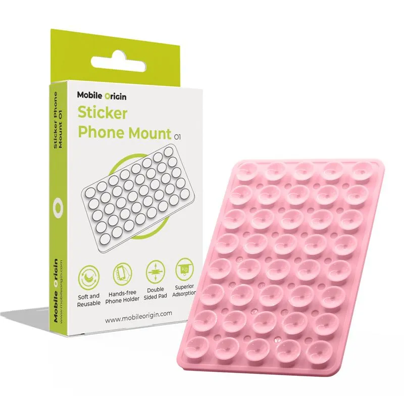 Suport universal telefon Mobile Origin Sticker Mount O1, Pink