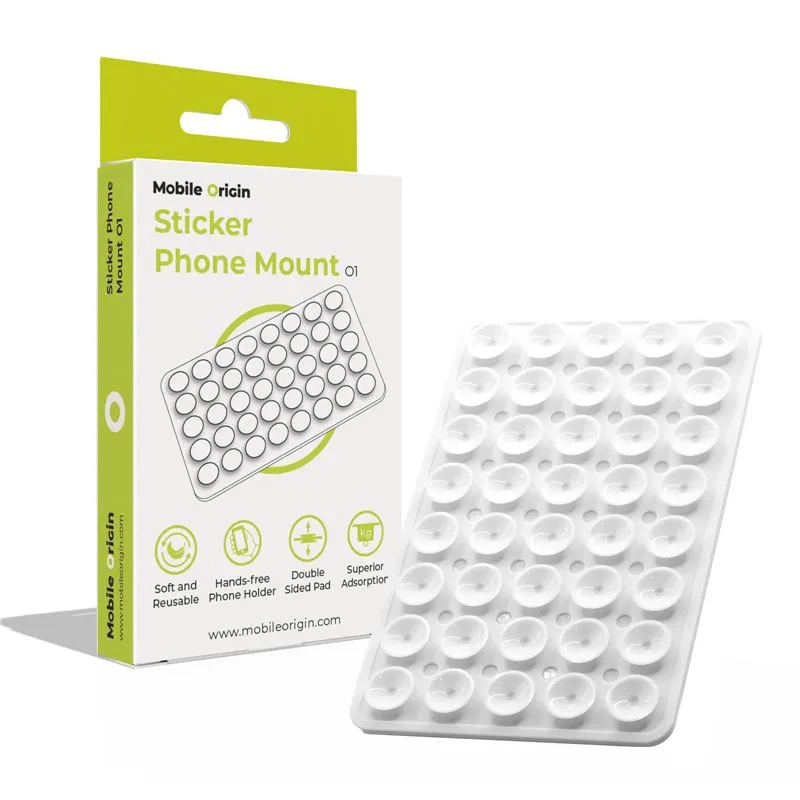 Suport universal telefon Mobile Origin Sticker Mount O1, White