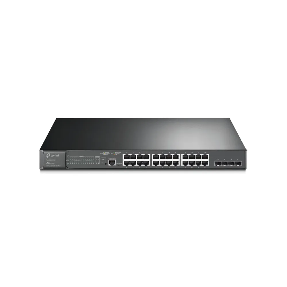 Switch 28 porturi Gigabit JetStream TP-Link Omada SDN TL-SG3428MP, 56 Gbps, 4x SFP, 384 W, L2/L2+, PoE+, cu management
