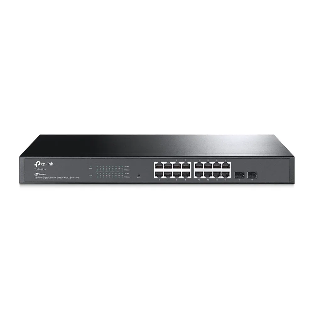 Switch cu 16 porturi TP-Link TL-SG2218, 2 porturi SFP, 36 Gbps, 26.78 Mpps, 8.000 MAC, Omada SDN, cu management