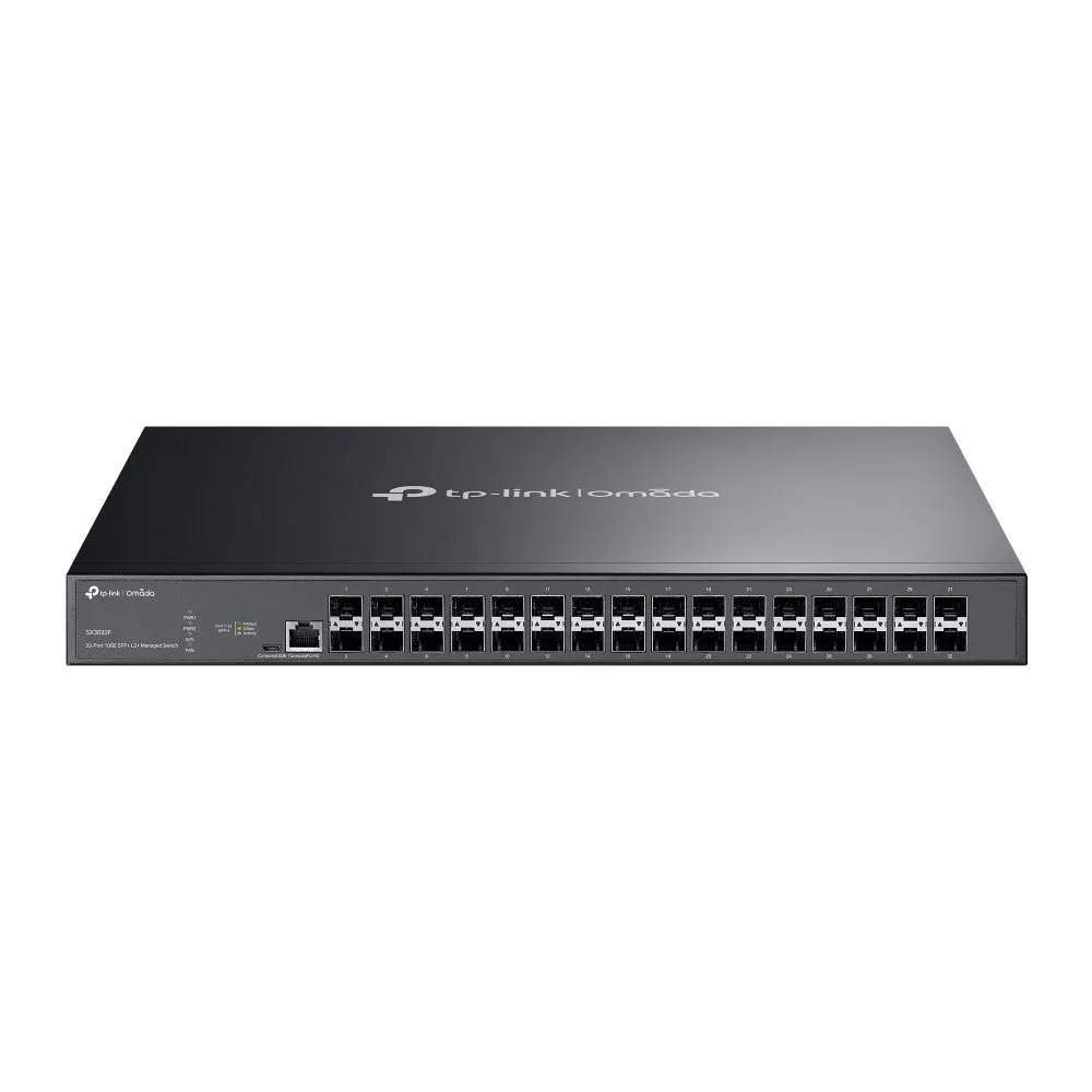 Switch cu 32 porturi SFP Gigabite TP-Link Jetstream SX3032F, 640 Gbps, 476.2 Mpps, Omada, PoE, cu management