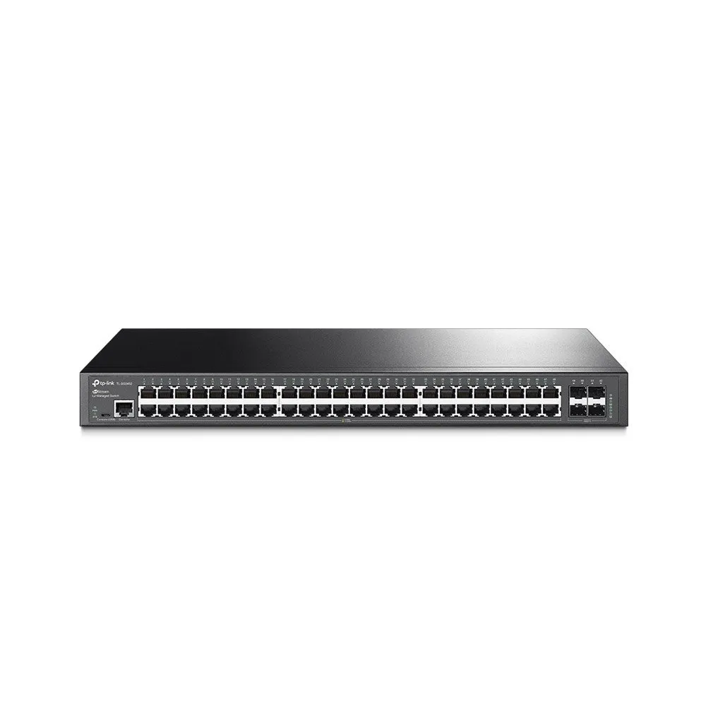 Switch cu 48 porturi Gigabit TP-Link Omada TL-SG3452, 10/100/1000Mbps, 77.4 Mpps, MAC 16 K, 4 x SFP, cu management