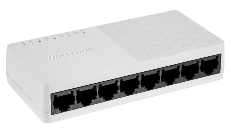 Switch cu 8 porturi Hikvision DS-3E0108D-O, 1.6 Gbps, 1.19 Mpps, 2000 MAC