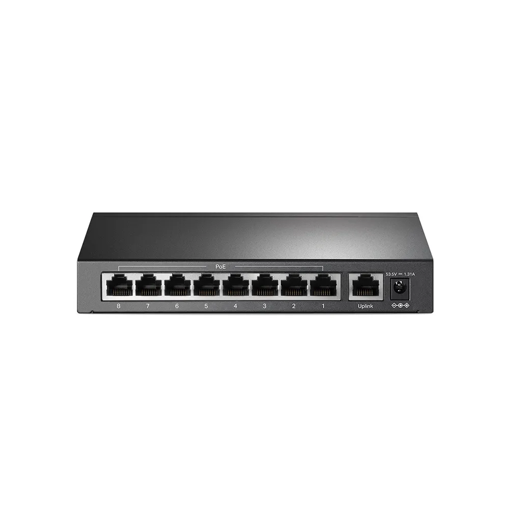 Switch cu 9 porturi TP-Link Omada TL-SF1009P, 10/100 Mbps, 1.6 Gbps, PoE+, fara management