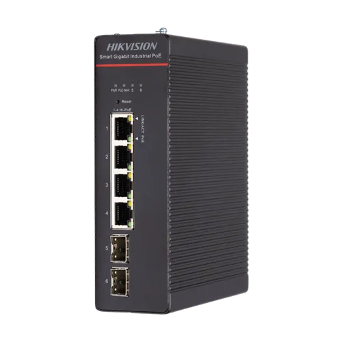 Switch industrial 4 x 1G PoE 802.3bt, 2 x SFP 1G, fara sursa, Management - HIKVISION DS-3T1506HP-SI-4P2F