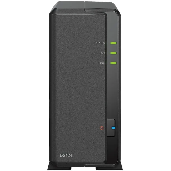 Synology Network Attached Storage Synology DiskStation DS124 cu procesor Realtek RTD1619B 1.7GHz, 1-bay, 1GB DDR4