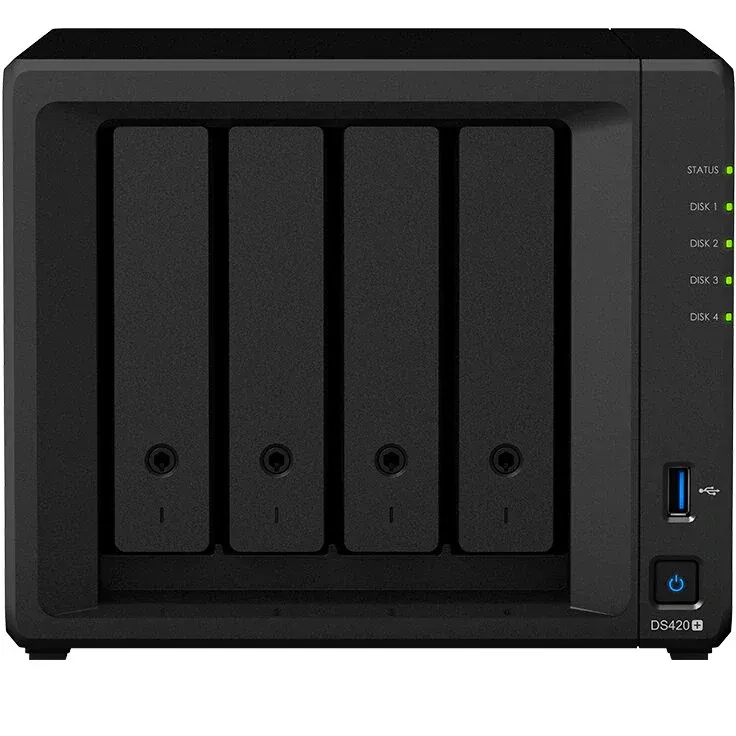 Synology Network Attached Storage Synology DS420+, 4-Bay, Procesor Intel Celeron J4025 2GHz, 2GB DDR4