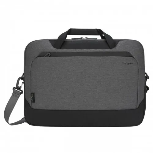 Targus Geanta laptop slim Targus Cypress, EcoSmart, pentru laptopuri de 15.6 sau mai mici, material ECO 300, dimensiuni: 42 x 4.5 x 35 cm, dimensiune compartiment laptop: 38.7 x 26.5 x 2.5 cm, greutate 0.76 kg, Gri