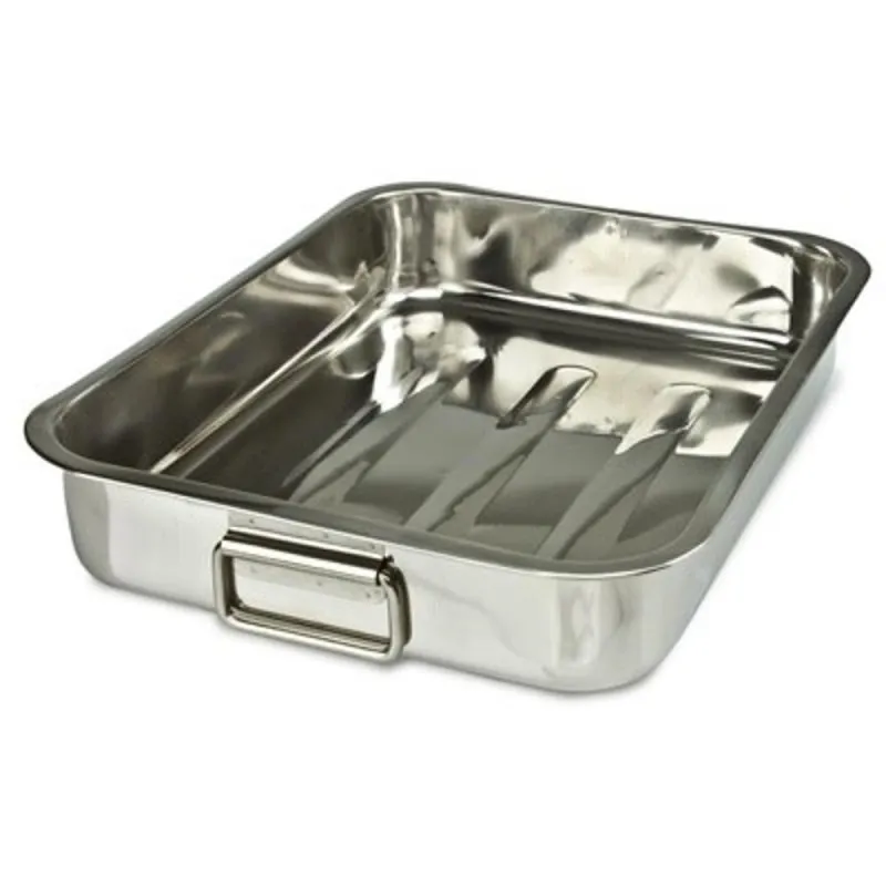 Tava pentru Cuptor, din Inox, 40 x 29 x 5.50 cm, Grunberg