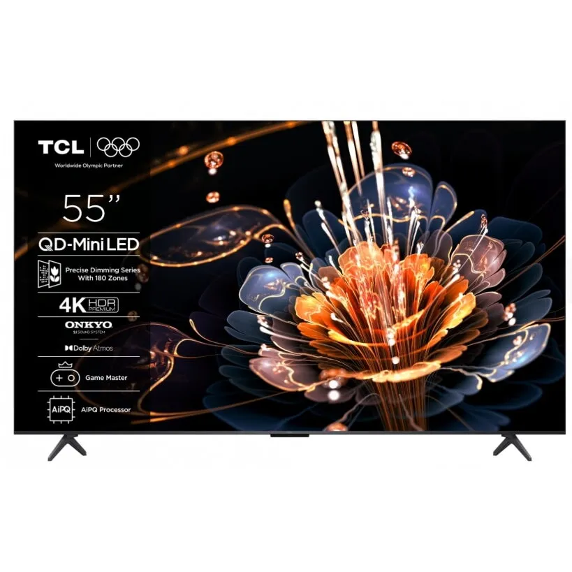 TCL Televizor Mini LED TCL  55C61KS, 139 cm, 55, Ultra HD 4K, Smart Google TV, CI+, Negru