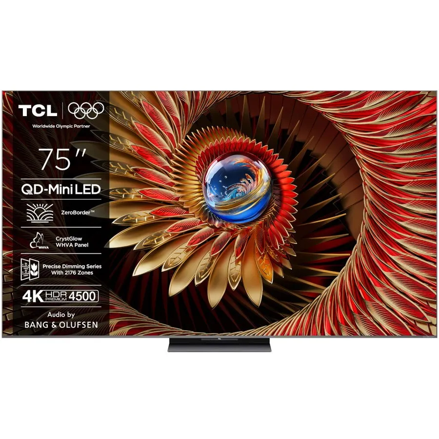 TCL Televizor Mini LED TCL 75Q8C, 189 cm, Google TV, Ultra HD 4K, 100 Hz, Clasa D, Negru