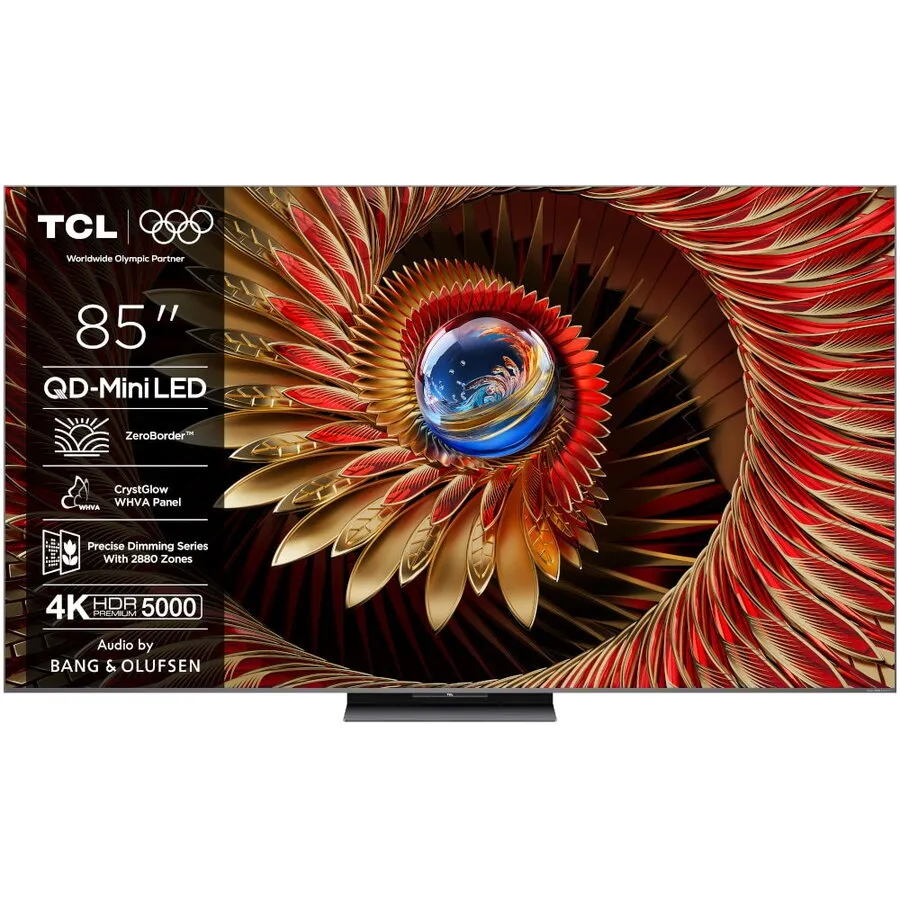 TCL Televizor Mini LED TCL 85Q8C, 215 cm, Google TV Ultra HD 4K, 100 Hz, Clasa E, Negru