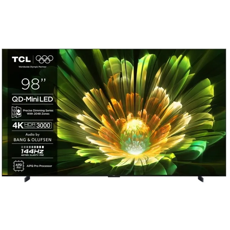 TCL Televizor TCL Mini LED 98Q7C, 248 cm, Smart Google TV, 4K Ultra HD, WiFi, CI+, (Model 2025), Negru