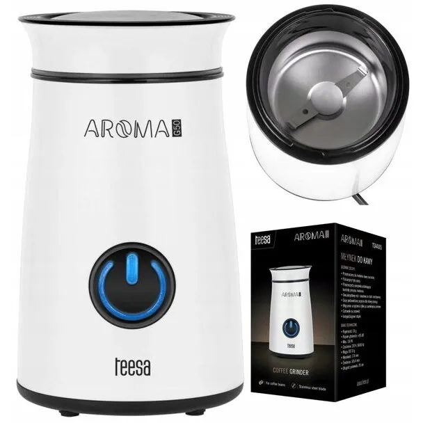 TEESA Rasnita de cafea Aroma Teesa G50, 150 W, Alb