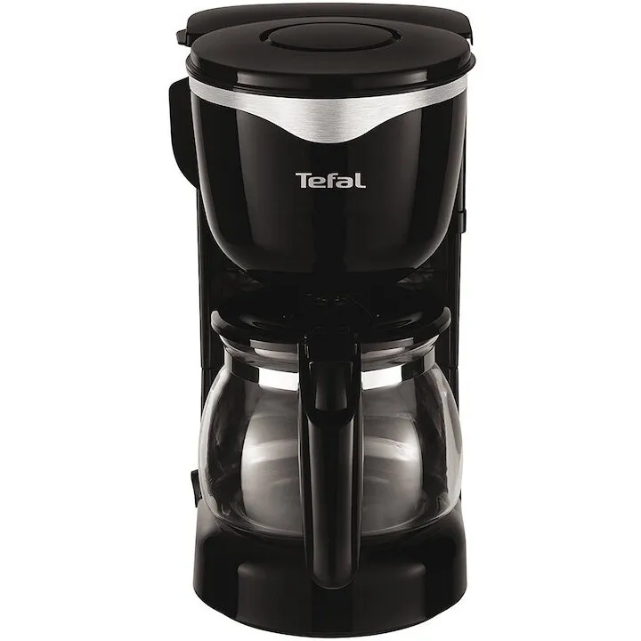 Tefal Cafetiera Tefal Perfectta CM340811, 600W, 0.6 L, vas sticla, sistem antipicurare, functie de mentinere la cald, Negru
