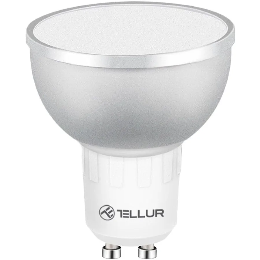 Tellur Bec inteligent LED Tellur TLL331201, wi-fi, spot, GU10, 5W, 460lm, lumina calda / rece / RGB, dimabil