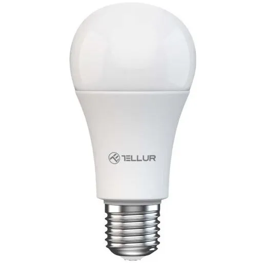 Tellur Bec inteligent LED Tellur TLL331331, Wi-Fi, dimabil, E27, 9W, 820 lm, temperatura lumina reglabila (2700-6500K), clasa energetica F